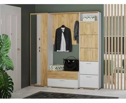 Прихожая Санти (210, 40, Закрытые, Белый, 200)