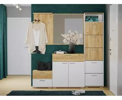 Прихожая Санти (210, 40, Закрытые, Белый, 200)