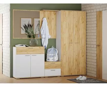 Прихожая Санти (210, 40, Закрытые, Белый, 235)