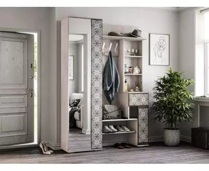 Прихожая Шанель (217.6, 37.2, Закрытые, Светлое дерево, 150)