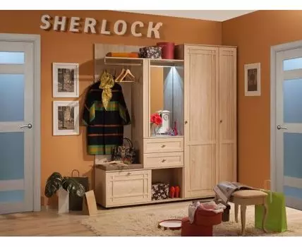 Прихожая Шерлок (211.3, 40, Закрытые, Светлое дерево, 198)