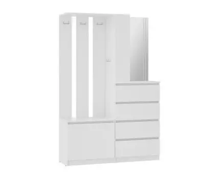 Прихожая Симпл (180,6, 37,6, Закрытые, Белый, 120,3)