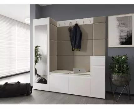 Прихожая Старк (185, 40, Дизайнерские, Белый, 180)