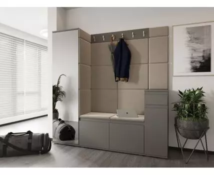 Прихожая Старк (185, 40, Дизайнерские, Серый, 180)