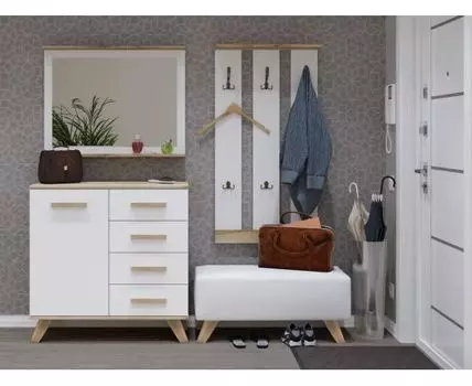 Прихожая Вега Скандинавия (157, 40, Закрытые, Белый, 180)