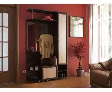 Прихожая Ксения (202, 35.2, Закрытые, Темное-светлое дерево, 120.2)