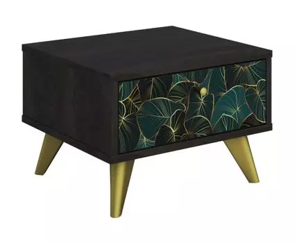 Прикроватная тумбочка Фьюжн (30, 40, Черный, 44)