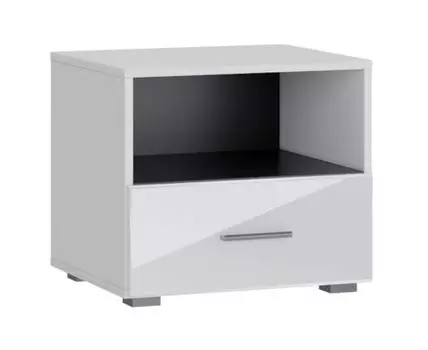 Прикроватная тумбочка Глосс (44.2, 43, Белый, 50.2)