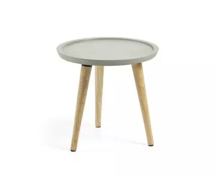 Приставной стол livy каучуковый цемент серый