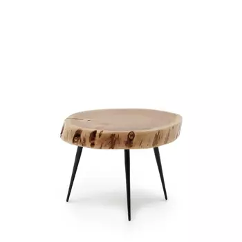 Приставной столик Eider из массива акации и стали 40 x 30 см