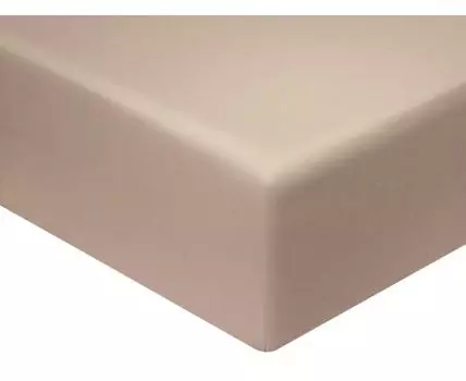 Простыня Моноспейс бежевая (Без резинки, Бежевый)