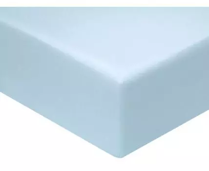 Простыня Моноспейс голубая (Без резинки, Синий)