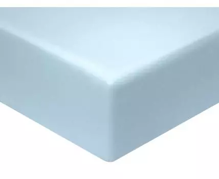 Простыня Моноспейс голубой на резинке (На резинке, Синий)