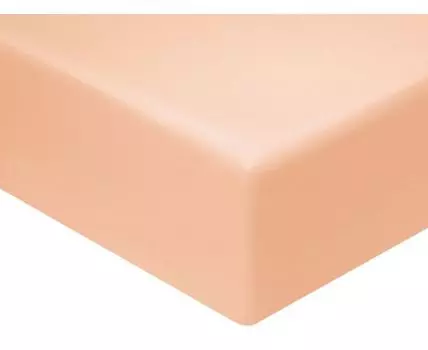 Простыня Моноспейс персиковая (Без резинки, оранжевый)