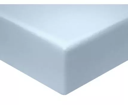 Простыня Моноспейс серо-голубой на резинке (На резинке, Серый)