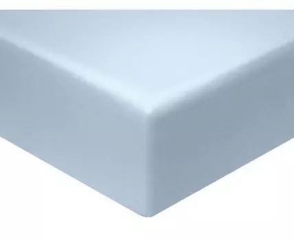Простыня Моноспейс серо-голубой на резинке (На резинке, Серый)