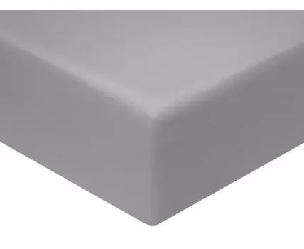 Простыня Моноспейс темно-серый на резинке (На резинке, Серый)