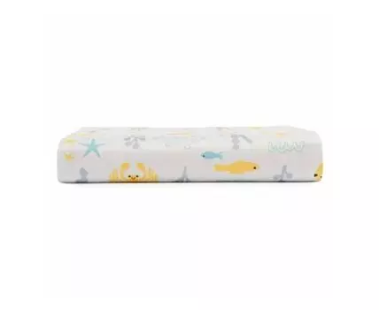 Простыня на резинке из сатина с принтом Oceania world