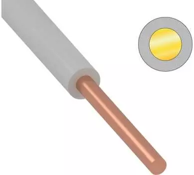 Провод установочный ПВ-1 (ПуВ) 6,0 белый