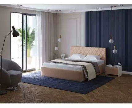 PROxSON Кровать Fresco Plus (Ткань: Рогожка Savana Camel (бежевый)) 90x200 (200, Нет, 180, Savana Camel (бежевый))