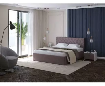 PROxSON Кровать Fresco Plus (Ткань: Рогожка Savana Camel (бежевый)) 90x200 (200, Нет, 160, Тетра Мраморный)