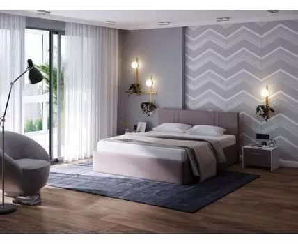 PROxSON Кровать Helix Plus (Ткань: Рогожка Тетра Мраморный) 90x200 (200, Нет, 90, Тетра Мраморный)