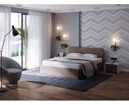 PROxSON Кровать Helix Plus (Ткань: Велюр Monopoly Горячий шоколад (237)) 140x200 (200, Нет, 140, Monopoly Горячий шоколад (237))