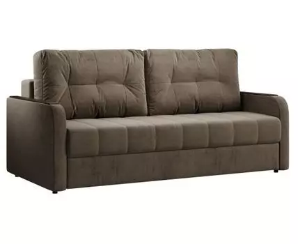 Прямой диван Аффи (97, 110 см, Пружинный блок, Двуспальные, Жесткие, Коричневый, 217, Ширина 220 см)