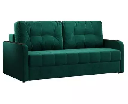 Прямой диван Аффи (97, 110 см, Пружинный блок, Двуспальные, Жесткие, Зеленый, 217, Ширина 220 см)