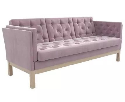 Прямой диван Айверс (83, 80 см, Без пружин, Мягкие, Розовый, 193, Ширина 190 см)