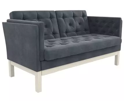 Прямой диван Айверс Мини (83, 80 см, Без пружин, Мягкие, Серый, 154, Малогабаритные)