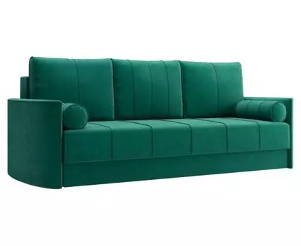 Прямой диван Айви (93, 100 см, Независимый пружинный блок, Пружинный блок, Двуспальные, Жесткие, Зеленый, 230, Большое спальное место)