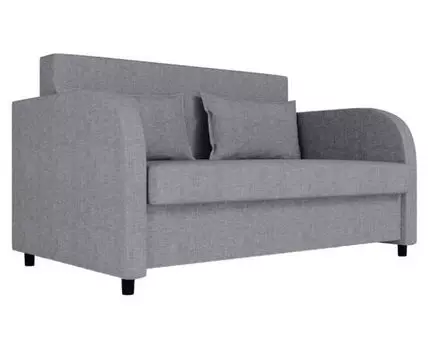 Прямой диван Алекс (86, 100 см, Без пружин, Полутороспальные, Диван-кровать, Серый, 152, Малогабаритные)