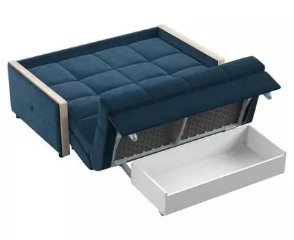 Прямой диван Андреа (90, 100 см, С ящиком, Деревянные ламели, Двуспальные, Диван-кровать, 139, Малогабаритные)