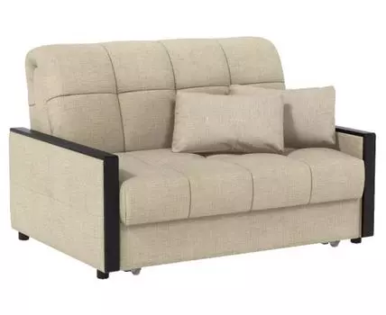 Прямой диван Андреа (90, 100 см, С ящиком, Деревянные ламели, Полутороспальные, Жесткие, Бежевый, 139, Малогабаритные)