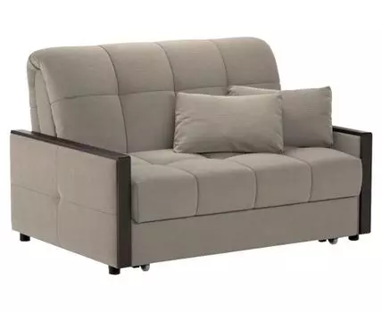 Прямой диван Андреа (90, 100 см, С ящиком, Деревянные ламели, Полутороспальные, Диван-кровать, Коричневый, 139/179, Малогабаритные)