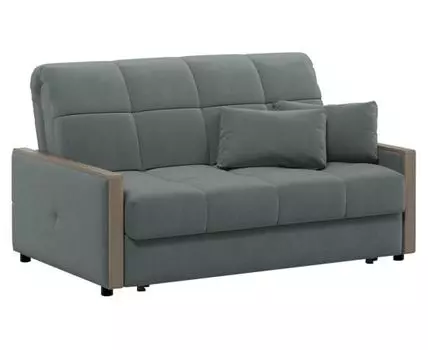 Прямой диван Андреа (90, 104, Без ящика, Пенополиуретан, 140х200 см, Серый, 139/179)