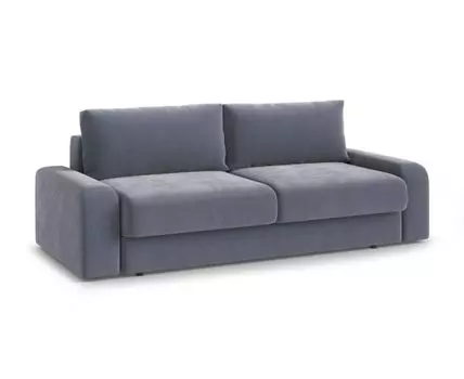 Прямой диван Антонио (89, 100 см, Плоские пружины «змейка», Двуспальные, Жесткие, Серый, 234, Большое спальное место)