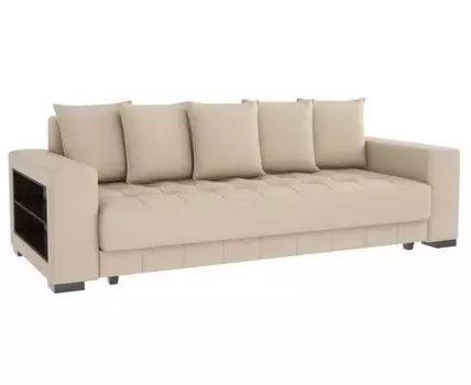 Прямой диван Берген (84, 110 см, Пружинный блок, Двуспальные, Жесткие, Бежевый, 247, Большое спальное место)