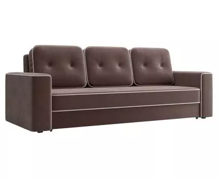 Прямой диван Бристоль (93, 100 см, Пружинный блок, Двуспальные, Жесткие, Коричневый, 240, Большое спальное место)