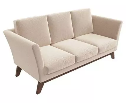 Прямой диван Дублин (94, 90 см, Пружинный блок, Жесткие, Бежевый, 194, Ширина 190 см)