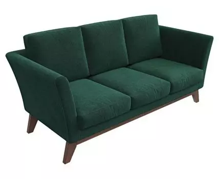Прямой диван Дублин (94, 90 см, Пружинный блок, Жесткие, Зеленый, 194, Ширина 190 см)