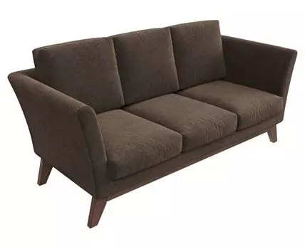 Прямой диван Дублин (94, 90 см, Пружинный блок, Жесткие, Коричневый, 194, Ширина 190 см)