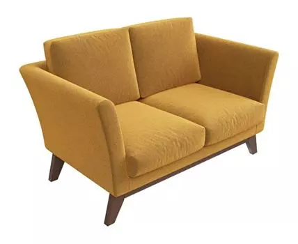 Прямой диван Дублин Мини (94, 90 см, Пружинный блок, Жесткие, Желтый, 149, Малогабаритные)