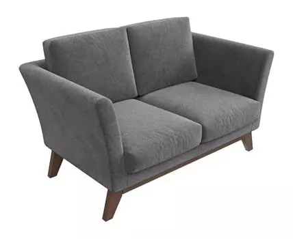 Прямой диван Дублин Мини (94, 90 см, Пружинный блок, Жесткие, Серый, 149, Малогабаритные)