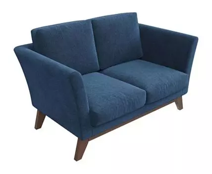 Прямой диван Дублин Мини (94, 90 см, Пружинный блок, Жесткие, Синий, 149, Малогабаритные)