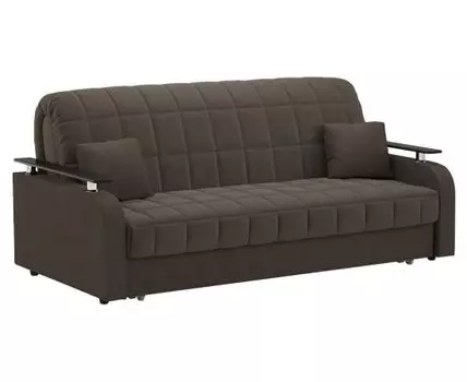 Прямой диван Франческо (90, 100 см, С ящиком, Деревянные ламели, Двуспальные, Диван-кровать, Коричневый, 143, Большое спальное место)
