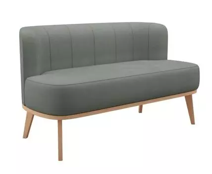 Прямой диван Грета (76, 60 см, Без пружин, Мягкие, Серый, 134, Малогабаритные)