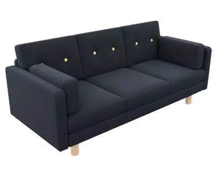 Прямой диван Ингвар (83, 80 см, Без пружин, Мягкие, Серый, 199, Ширина 200 см)