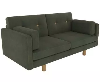 Прямой диван Ингвар Мини (83, 80 см, Без пружин, Мягкие, Зеленый, 167, Малогабаритные)
